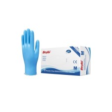 BEYBİ PUDRASIZ NİTRİL MAVİ ELDİVENİ MEDİUM 100LÜK