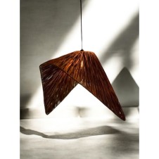 Baykuş Bohem Avize 75x55cm Rüstik Avize Jüt Avize Doğal Avize Hasır Avize Tavan Aydınlatması Işık Led Ampul
