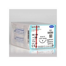 SB3315 SILK İPEK 3/0 26MM 1/2 YUVARLAK 75CM TEK İĞNE SİYAH CERRAHİ SÜTUR İPLİK