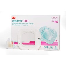 50li Tegaderm CHG 1665R  I.V. Port Dressıng 25 Adet/Karton 4 Karton/Kolı 12cm x 12cm