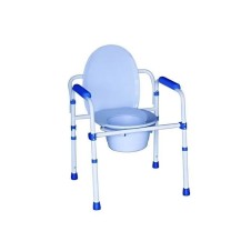 HURACAN JLC00102 TUVALET BANYO SANDALYESİ MAVİ RENK KOMOT COMMODE ORTA BOY TEKER