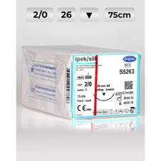 SB3825 İPEK 2/0 26MM 3/8 AŞAĞI KESKİN 75CM TEK İĞNE