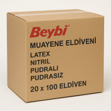 BEYBİ NİTRİL MUAYENE ELDİVENİ MAVİ PUDRASIZ SMALL 20PAKET=1KOLİ=2000ADET