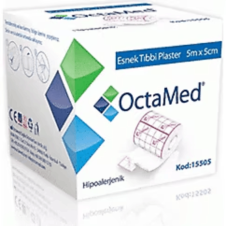 (100 ADET) OCTACARE ESNEK TIBBİ PLASTER (FİX) 5M X 5CM 15505 FLASTER