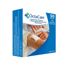 (50adet) OCTACARE STERİL EMİCİ GAZ KOMPRES 7.5cm x 7.5cm SPANÇ NON WOVEN 2145 10lü paket
