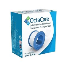 (1 adet) OctaCare Şeffaf PE Tıbbi Plaster 5mx2,5cm 13502 Flaster
