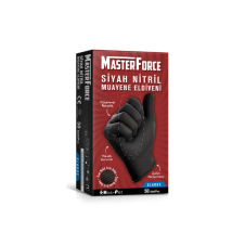 HASPET MASTER FORCE SİYAH NİTRİL XLARGE ELDİVEN 1 KUTU=50 ADET