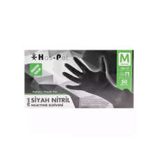 HASPET SİYAH NİTRİL 50Lİ PUDRASIZ MUAYENE ELDİVENİ MEDİUM EXTRA KALIN