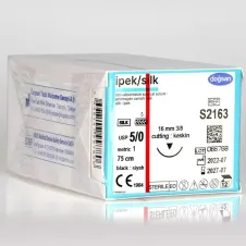 S4205 3/0 ATR. İPEK SÜTUR 20MM 3/8MM  KESKİN 75CM SİYAH