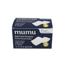 YÜ-CE STERİL 7.5CMX7.5CM SPANÇ 4KAT 100ADET (5'li paket) KLASİK MODEL