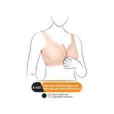 POST OPERATİF  FERMUARLI SÜTYEN XXXL (Siyah) AMELİYAT SONRASI SÜTYEN